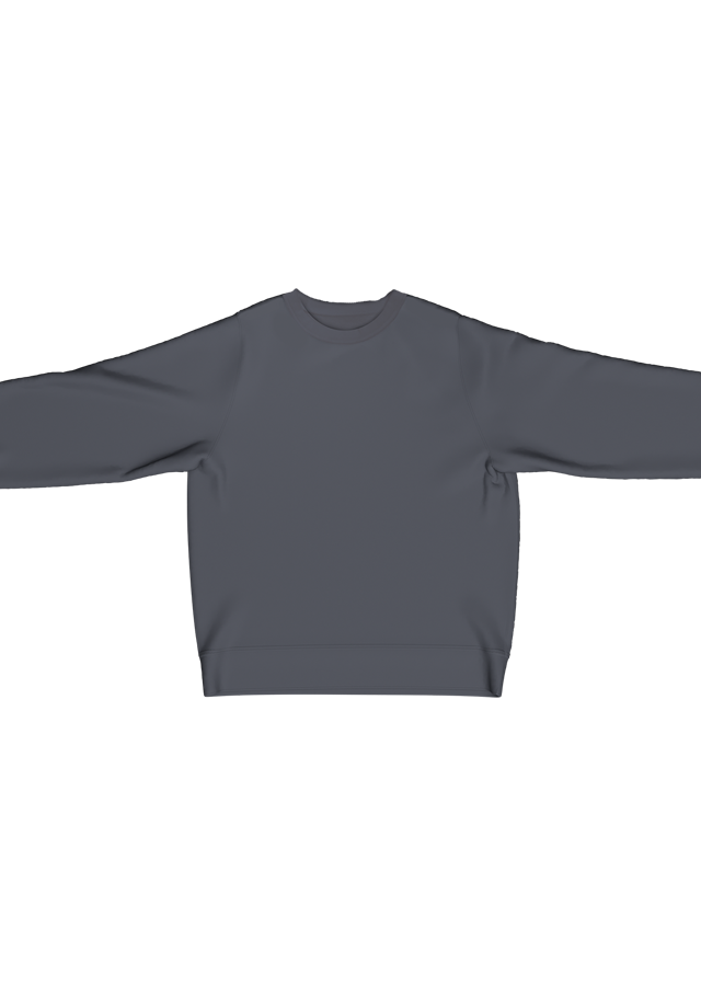 CHARCOAL FLEECE CREWNECK