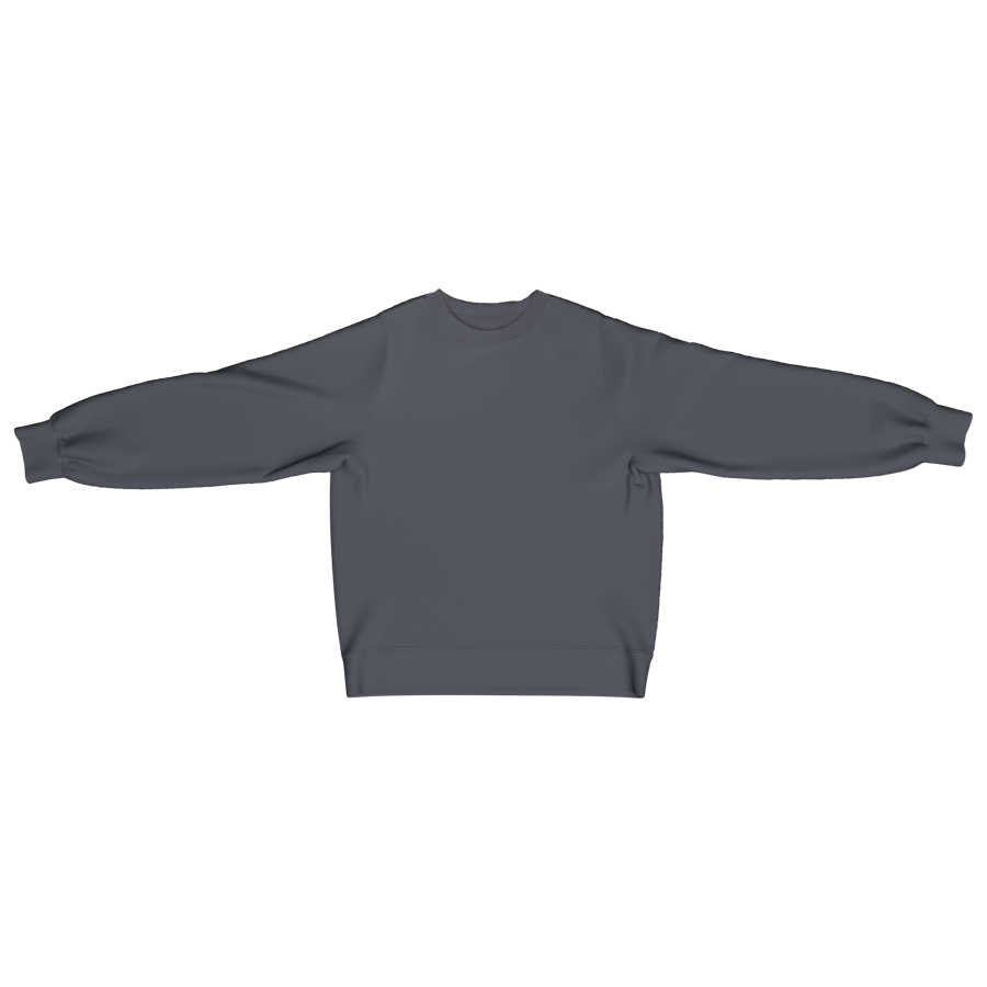 CHARCOAL FLEECE CREWNECK