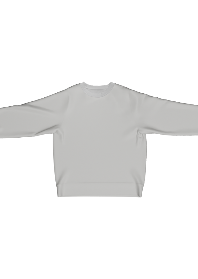 WHITE FLEECE CREWNECK