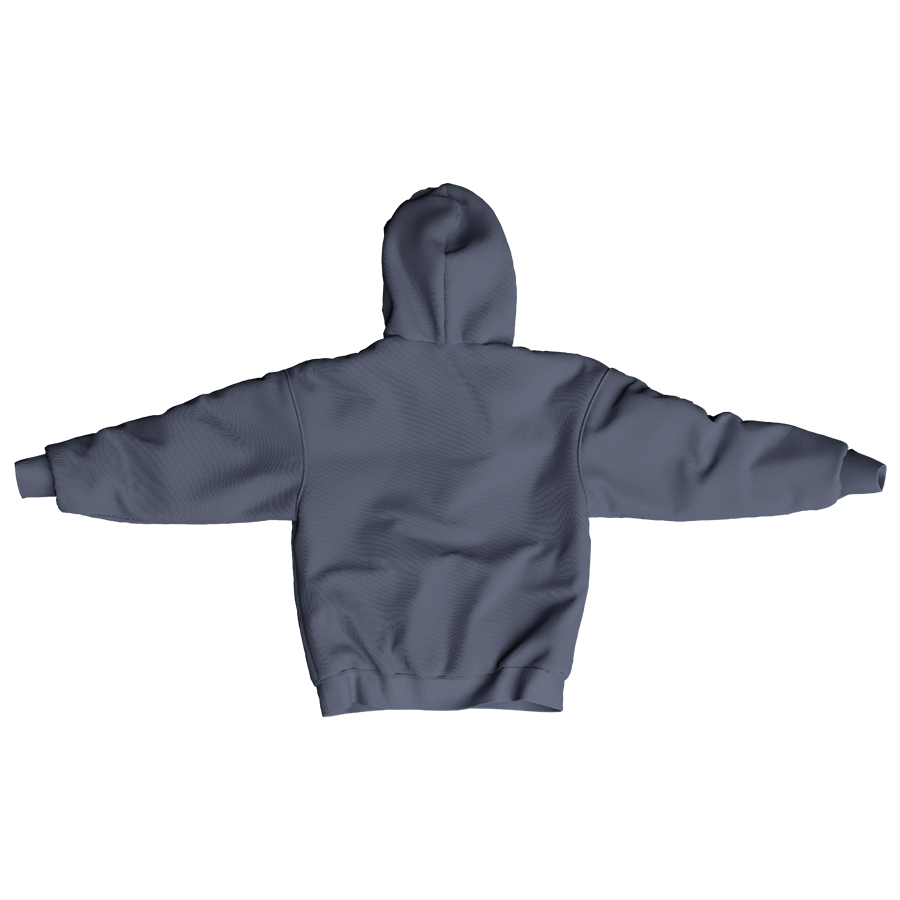 CHARCOAL FLEECE HOODIE