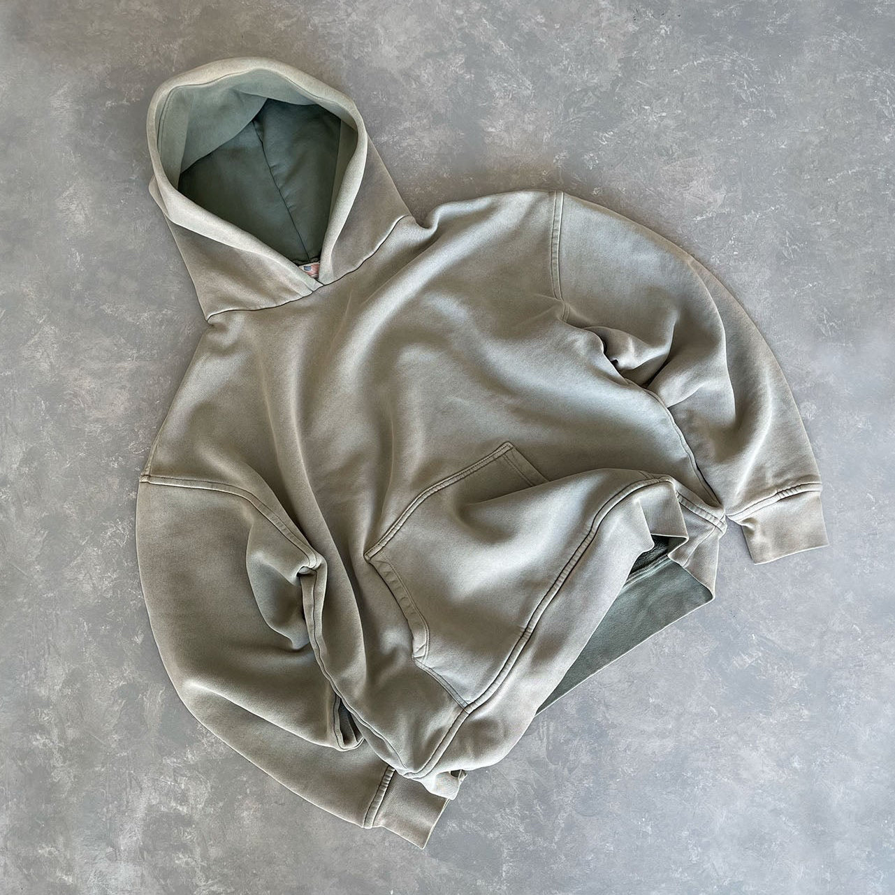 FADED SAGE HOODIE (DISTRESSED)