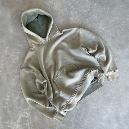 FADED SAGE HOODIE (DISTRESSED)