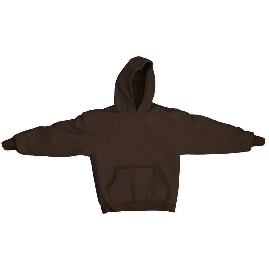 GARMENT DYE BROWN HOODIE