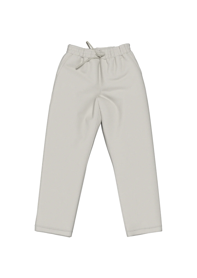 WHITE FLEECE SWEATPANT