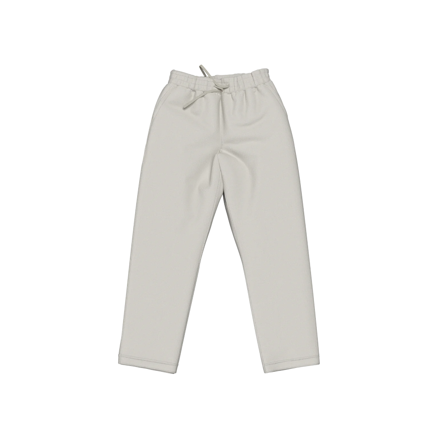 WHITE FLEECE SWEATPANT